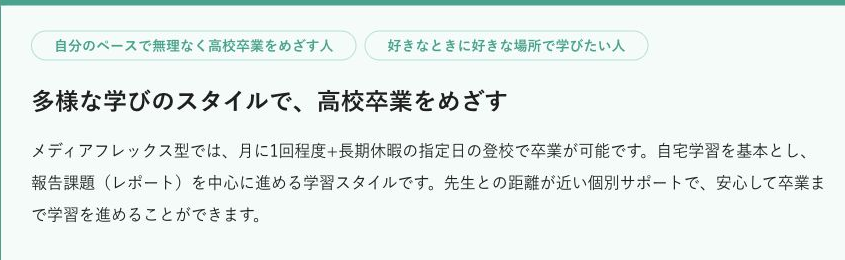 広島国際学院高等学校通信制課程のメディアフレックス型