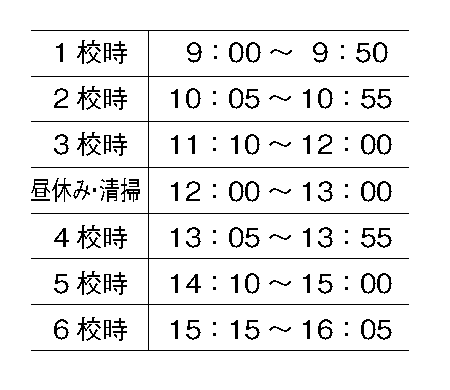 長崎南山高等学校スプレンドールコース通信制の9時から16時5分までのスクーリング日課