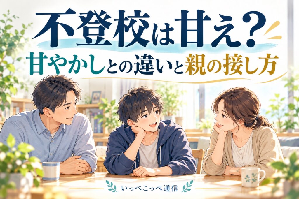 不登校は甘え?甘やかしとの違いと親の接し方